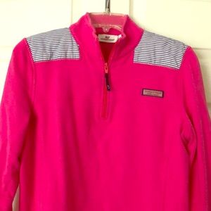 Vineyard Vines quarter Zip in hot pink